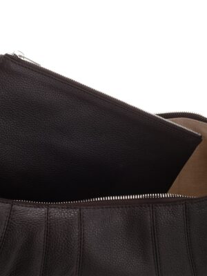 大號拉鍊牛角單肩包