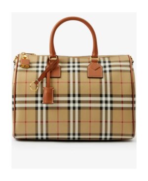 格紋中號手提包