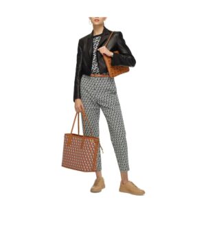 Liz Visetos中號雙面徽標圖案購物袋