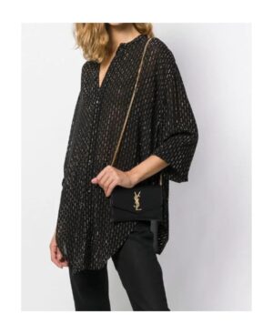 UPTOWN 粒紋壓花鏈條單肩包