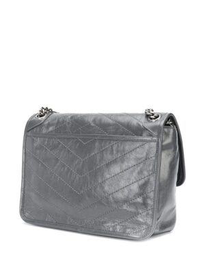 NIKI中號折疊復古皮革手提包