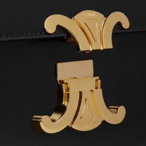 CLAUDE 亮面小牛皮肩背包