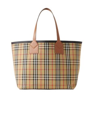 London - 格紋大號手提包