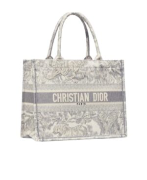 Book Tote中號茹伊印花刺繡手提包