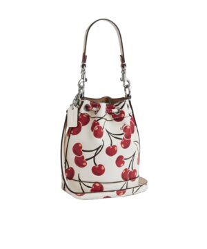 櫻桃印花迷你水桶包