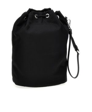 徽標抽繩手提包