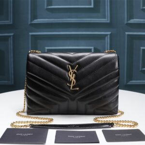 LOULOU 小號Y形絎縫真皮包