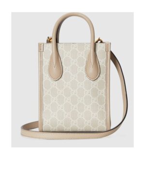 徽標圖案印花手提包