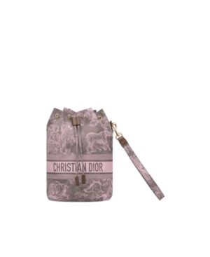 圖案抽繩手拿包