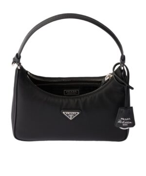 迷你Re-Edition Re-Nylon銀色徽標手提包