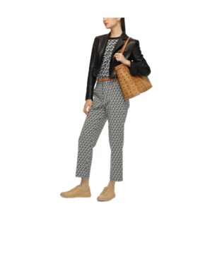 Liz Visetos中號雙面徽標圖案購物袋