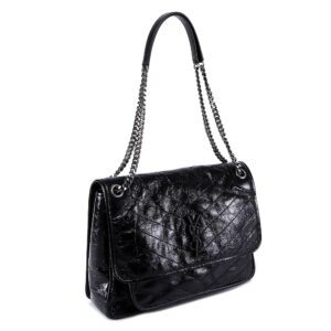 大號NIKI褶皺絎縫單肩包