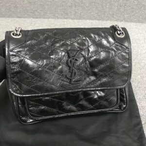 大號NIKI褶皺絎縫單肩包