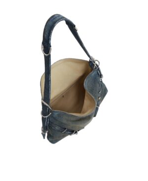 中號 Voyou 水洗牛仔單肩包