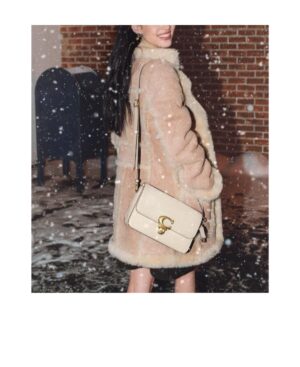 徽標翻蓋單肩包