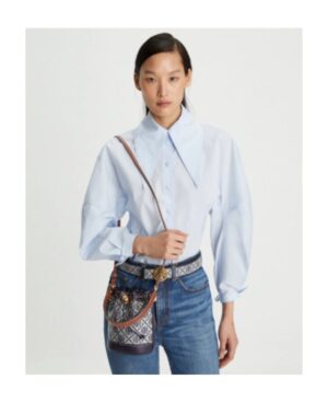 提花迷你單肩包