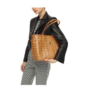 Liz Visetos中號雙面徽標圖案購物袋