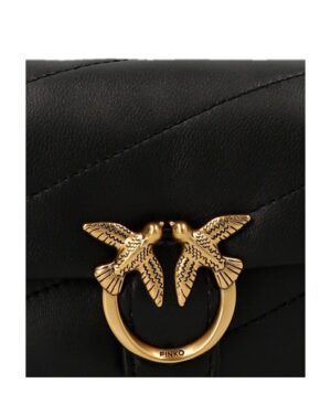 徽標絎縫單肩包