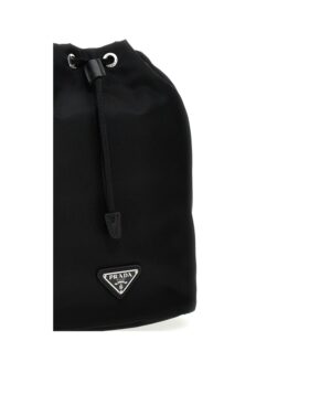 徽標抽繩手提包