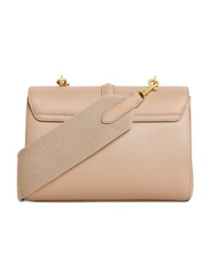 徽標皮質單肩包