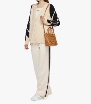 迷你Toni Visetos頂部拉鍊單肩包