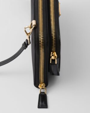 徽標拉鍊單肩包