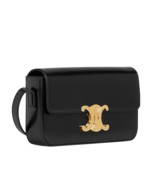 CLAUDE 亮面小牛皮肩背包