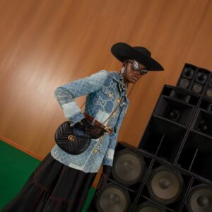 GG Marmont半月造型迷你單肩包