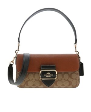 Morgan 拼色標誌性帆布單肩包