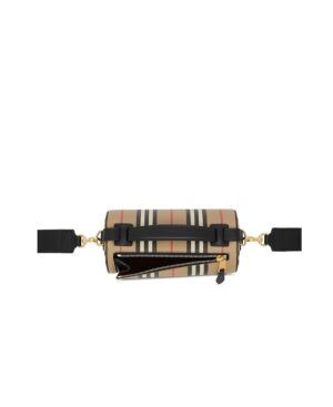 標誌性條紋拼皮革巴瑞爾包