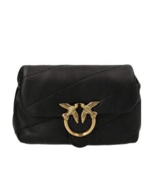 徽標絎縫單肩包