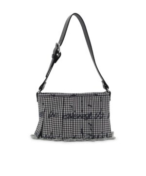 格紋單肩包