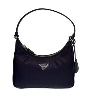 迷你Re-Edition Re-Nylon銀色徽標手提包