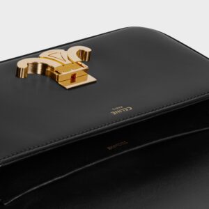 CLAUDE 亮面小牛皮肩背包