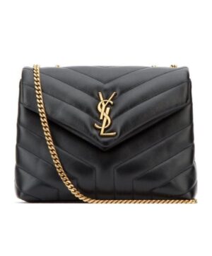 LOULOU 小號Y形絎縫真皮包