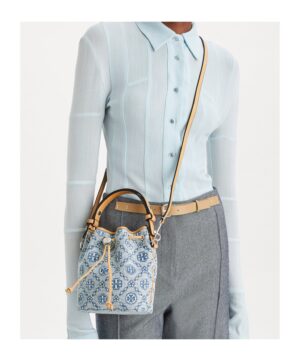 T Monogram 牛仔迷你水桶包