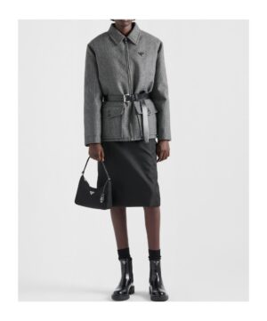 迷你Re-Edition Re-Nylon銀色徽標手提包