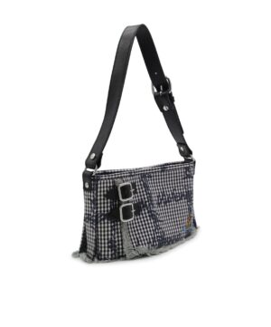 格紋單肩包