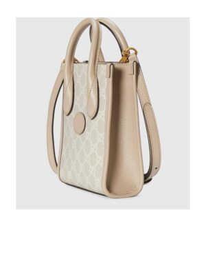 徽標圖案印花手提包