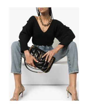 PUFFER小號絎縫羊皮手袋包