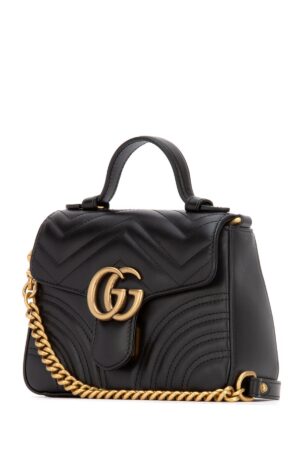 黑色GG Marmont系列迷你手提包