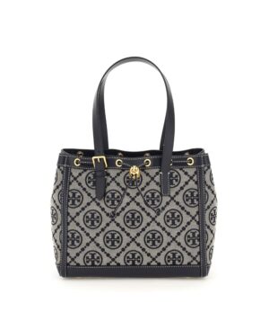 深藍色徽標手提包