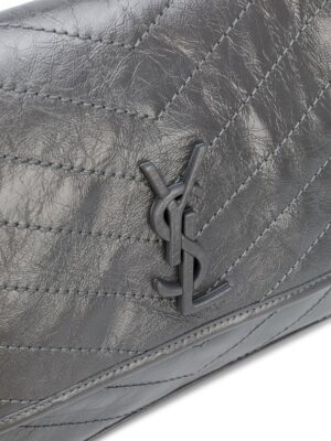 NIKI中號折疊復古皮革手提包