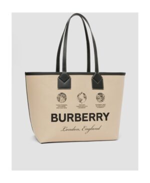 標籤印花手提包