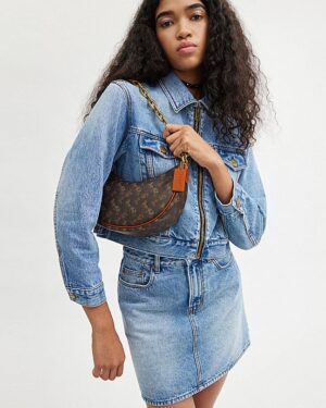 MIRA 馬車印花單肩包