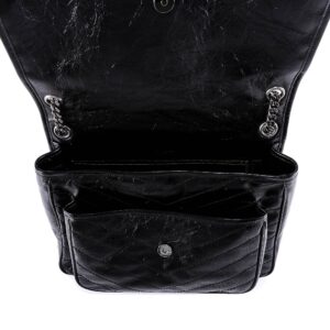 大號NIKI褶皺絎縫單肩包