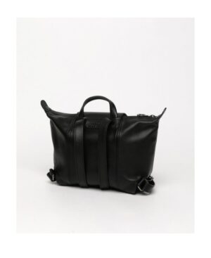 黑色徽標雙肩包