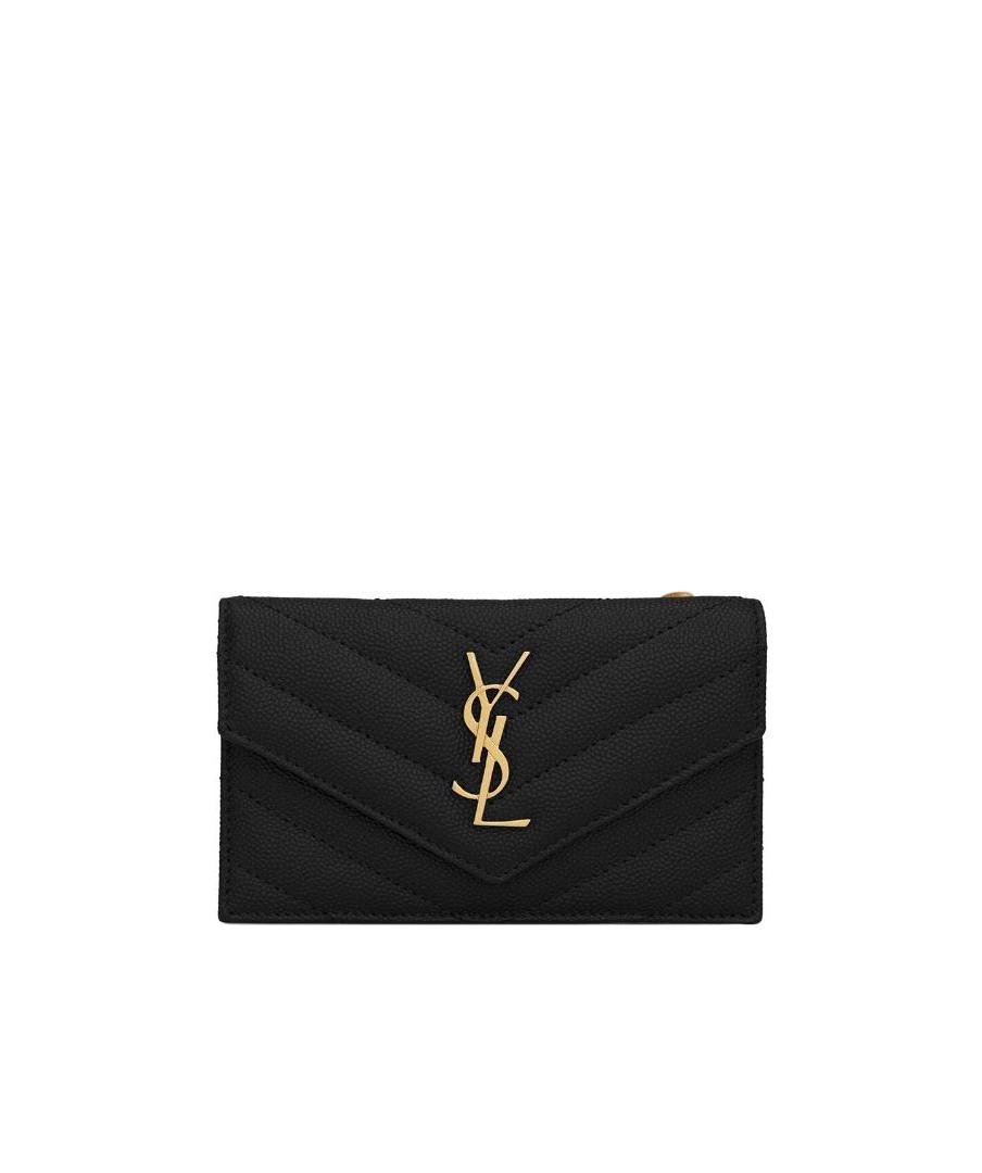 CASSANDRE  MATELASSÉ FRAGMENTS絎縫粒面壓印皮革翻蓋卡包