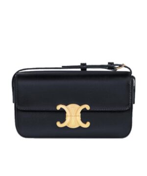 CLAUDE 亮面小牛皮肩背包