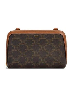 TRIOMPHE CANVAS標誌印花鏈條單肩包